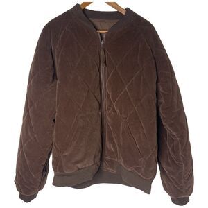 Gamehide REVERSABLE Jacket Men Size L Brown pocket Coat Bomber Style Hunting